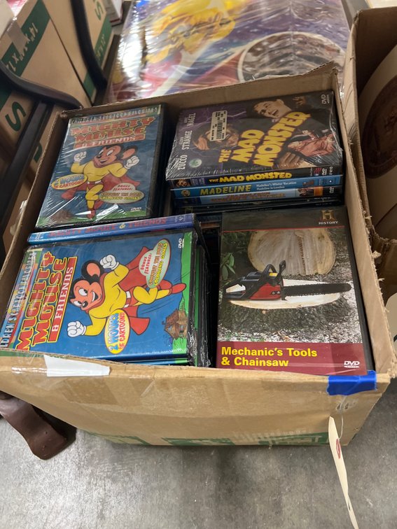Box of Assorted Sealed DVD's