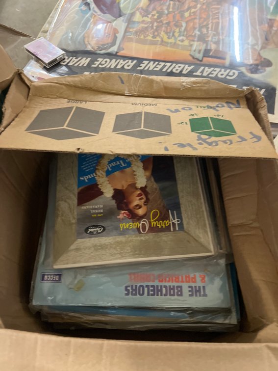 Box of Assorted Vinyl Records