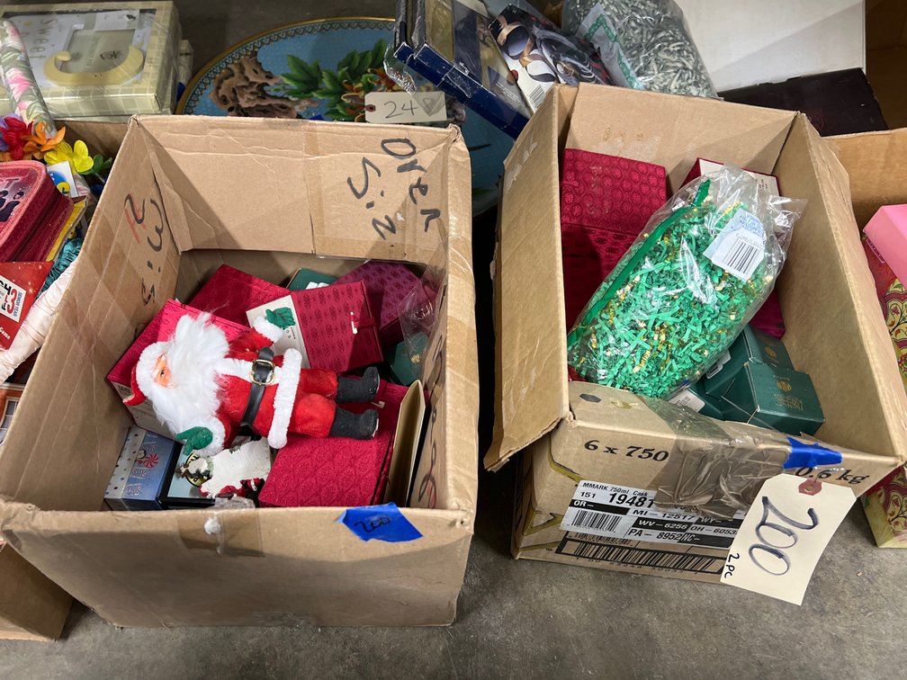 2 Boxes of Assorted Christmas Decor