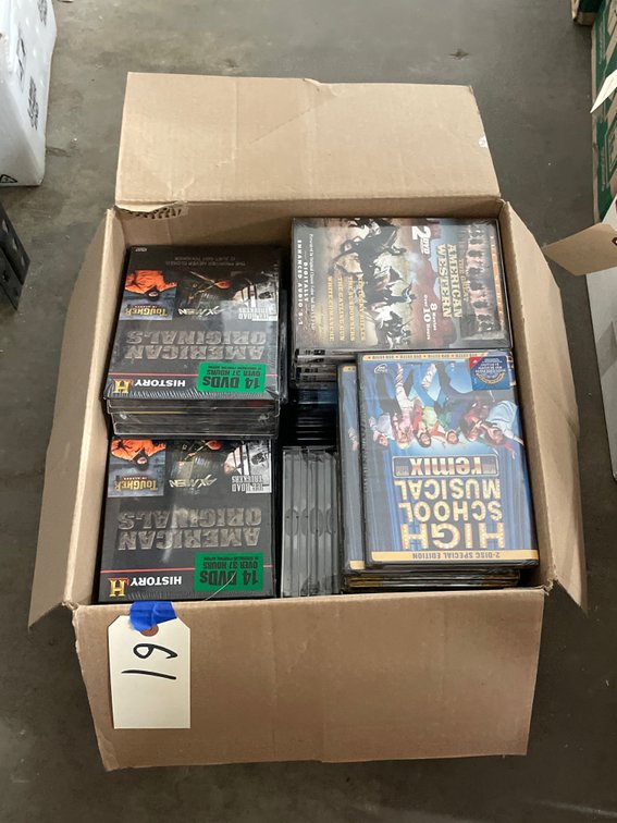 Box of Assorted VHS & DVD Movies & TV Series