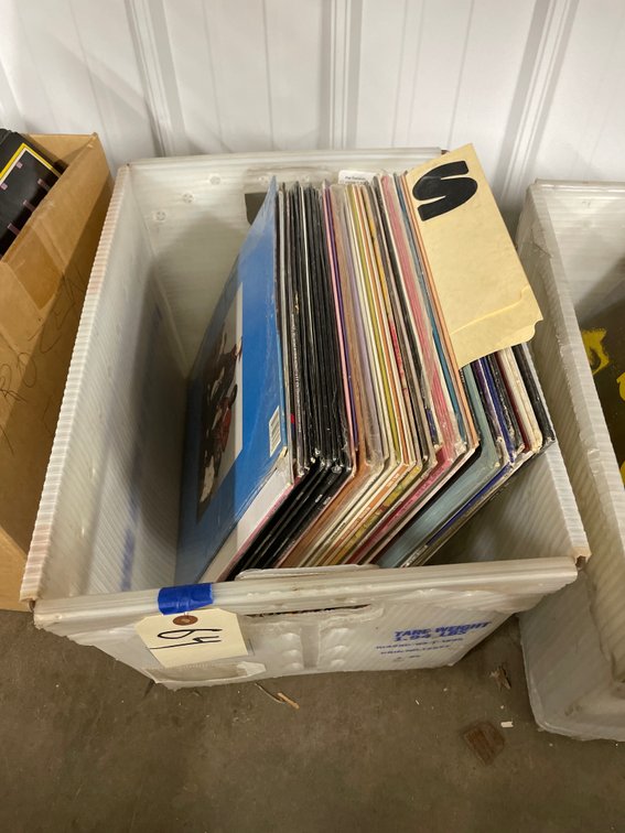 Assorted Vinyl Records in Mail Tub