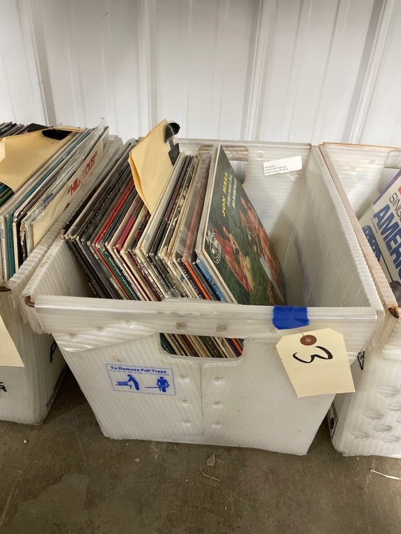 Assorted Vinyl Records in Mail Tub