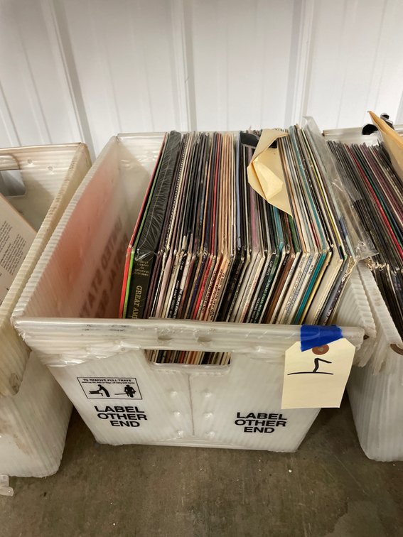 Assorted Vinyl Records in Mail Tub
