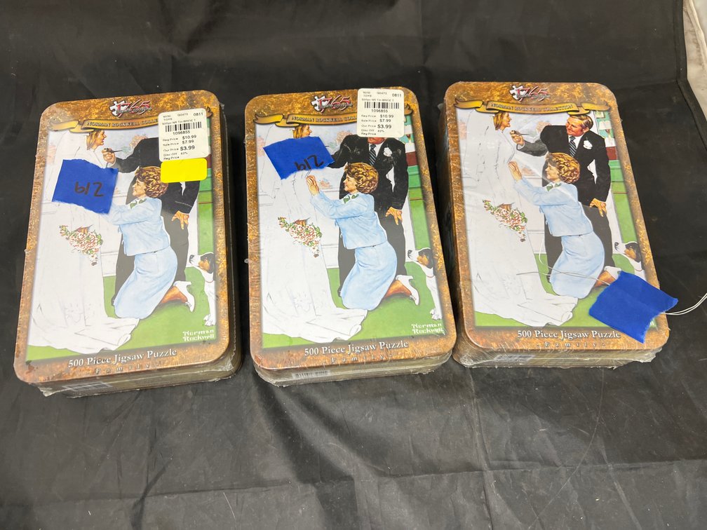3 Pcs - Norman Rockwell Puzzles