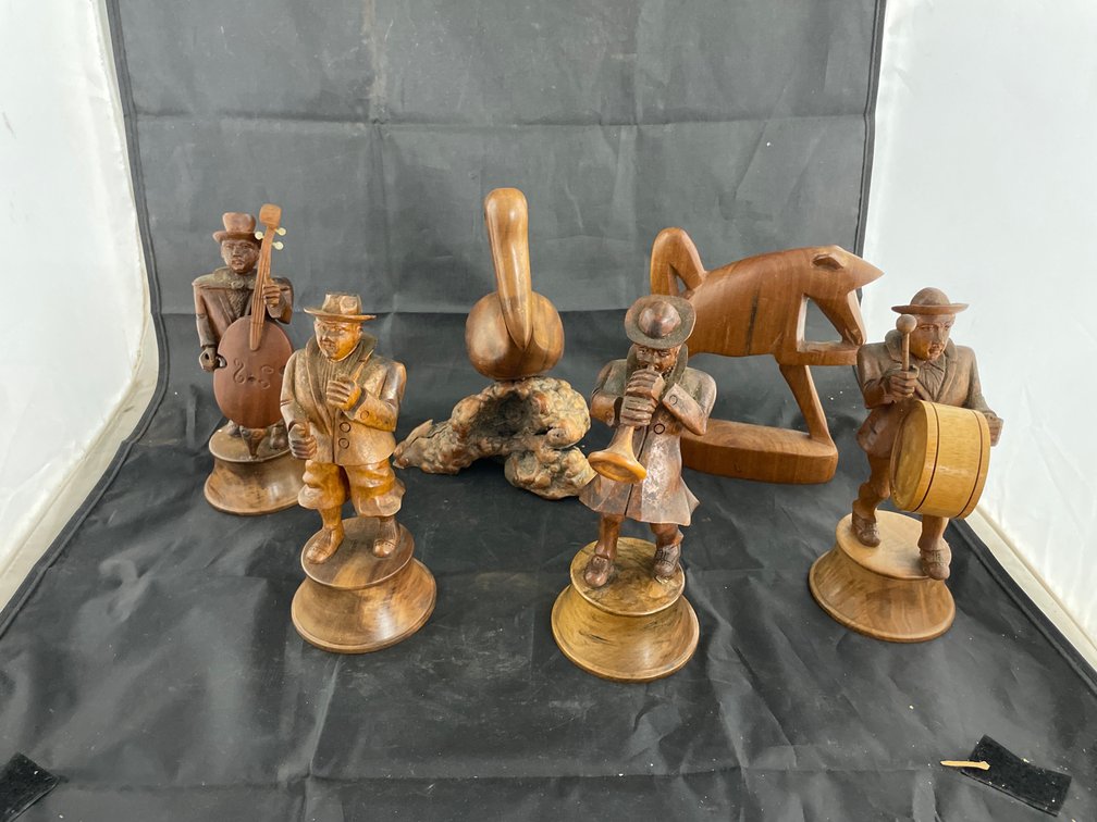 6 - Assorted Wood Carved Figures