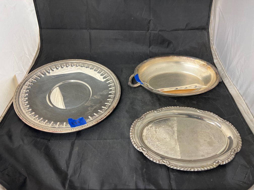 Assorted Silver Toned Dishes