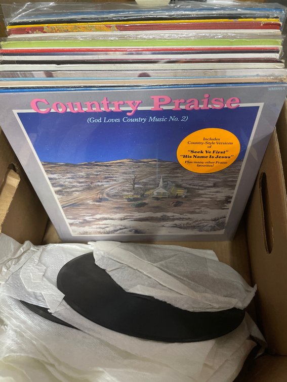 Box of Assorted Vinyl Records