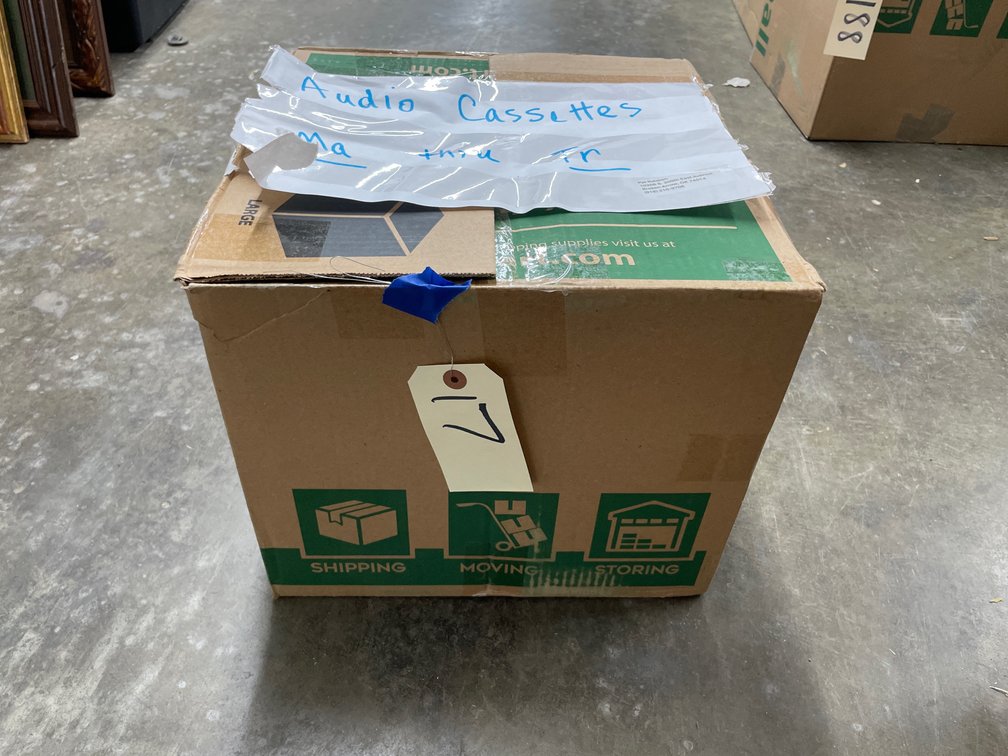 Box of Assorted Audio Cassette Tapes