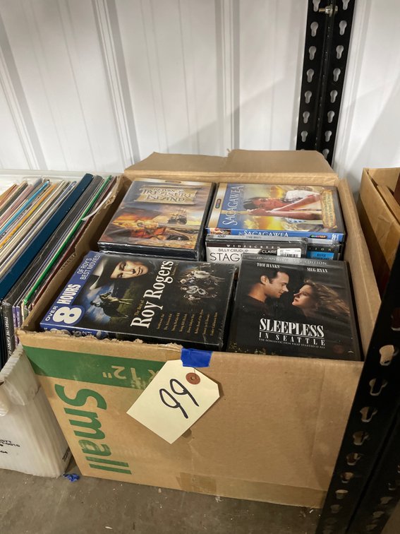 Box of Assorted VHS & DVD Movies & TV Series