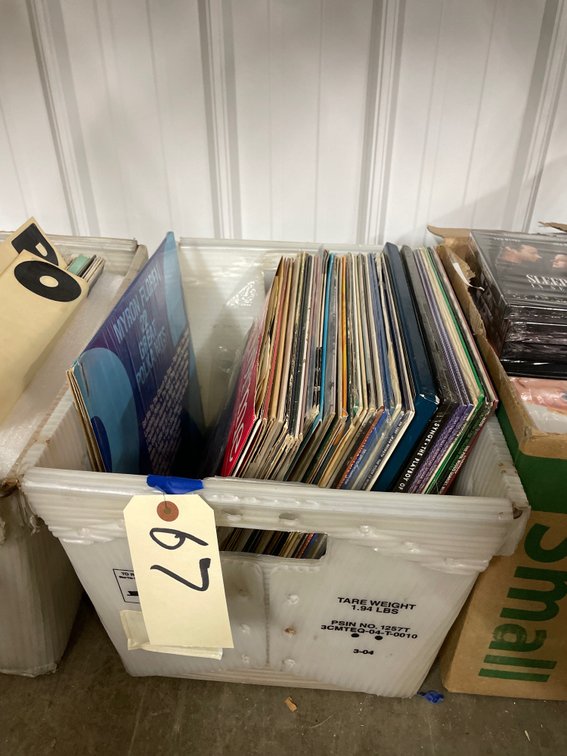 Assorted Vinyl Records in Mail Tub