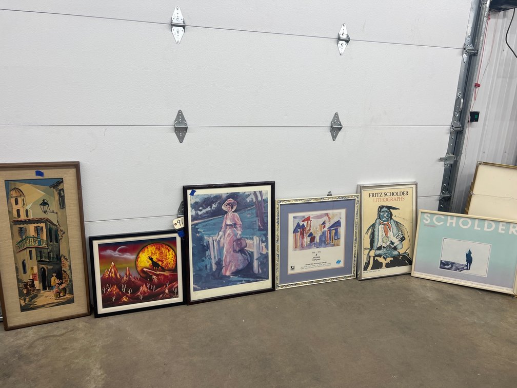 6 Pcs - Assorted Frame Prints & Painting