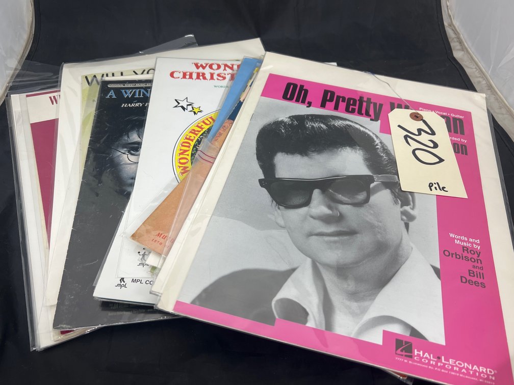 Stack of Assorted Sheet Music & Music Posters