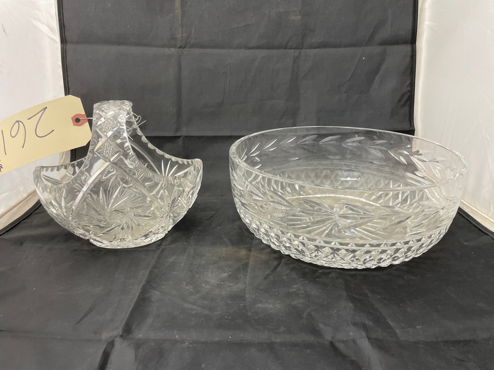 2 Pcs Crystal - Bowl & Basket