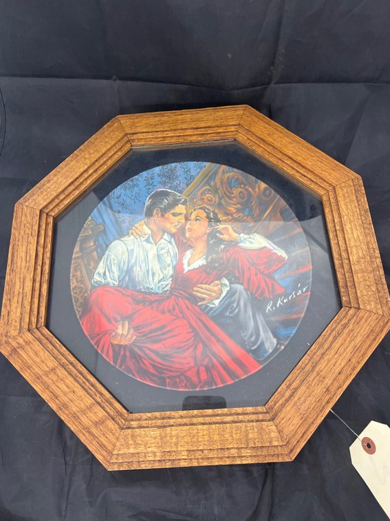 Framed Gone w/The Wind Plate 15"x15"