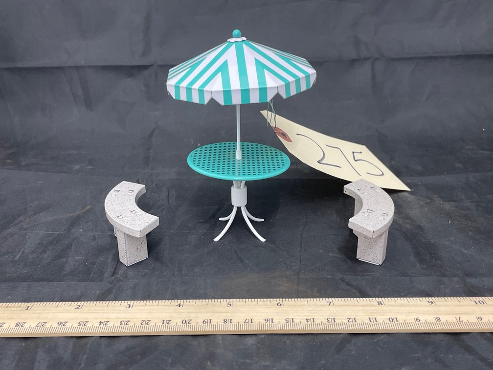 Mini Metal Patio Table & Benches