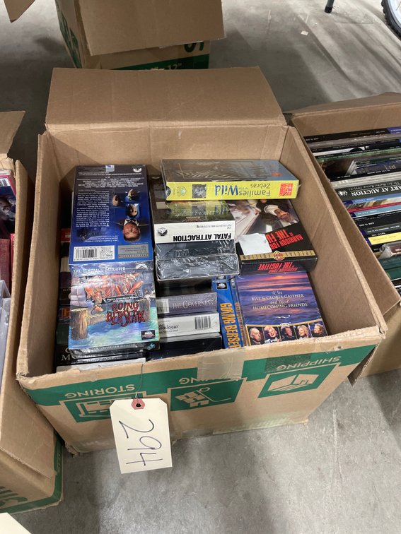 Box of Assorted Sealed VHS Tapes
