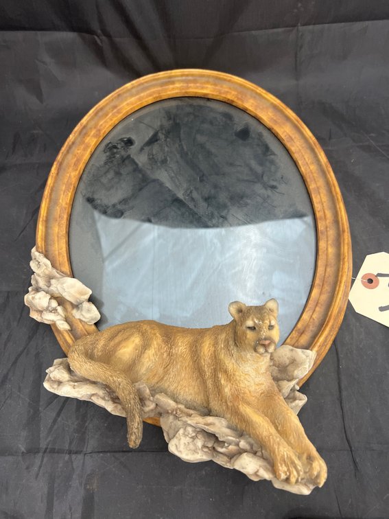 Mountain Lion Framed Mirror 13"x11"
