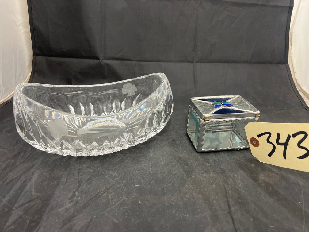 Crystal Bowl & Glass Trinket Dish