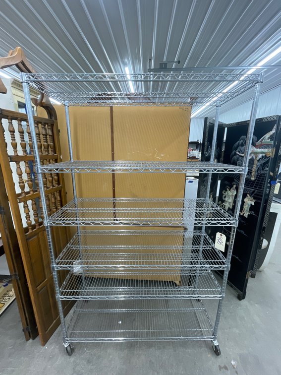 6-Tired Metal Wire Shelving Unit 48"L x 18"W x 76"H