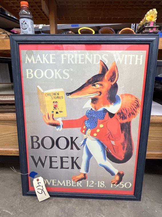 Framed 1950 Book Week Poster