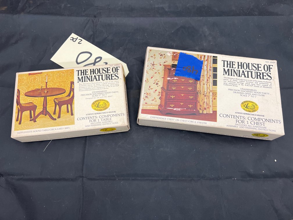 2 Pcs - House of Miniatures Furniture NIB