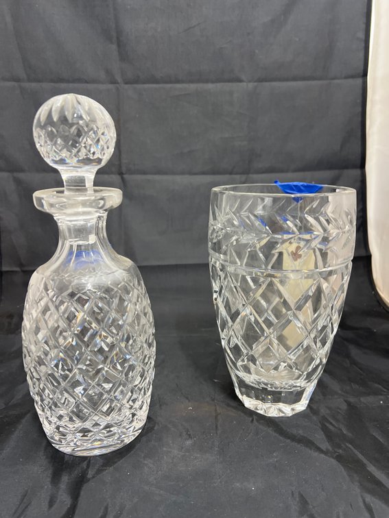 Glass Decanter & Vase