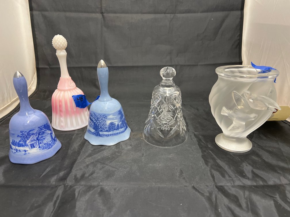 5 Pcs - Glass Bells - Glass Lovebird Vase