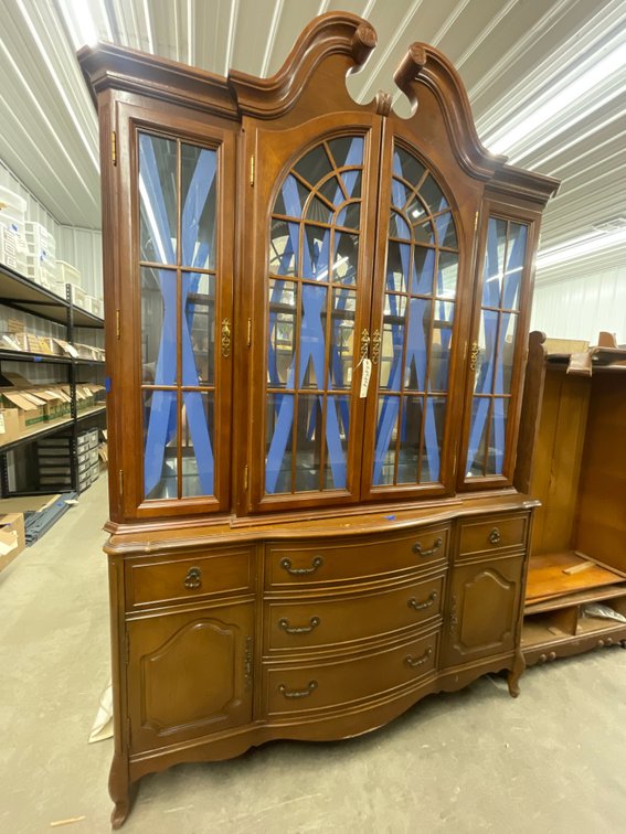 Bassett Furniture 2-Piece Lighted China Hutch 60"L x 18"W x 90"H