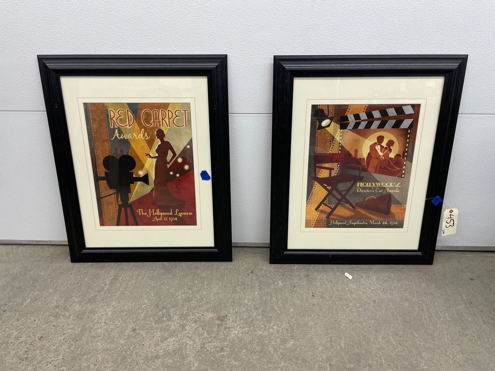 2-Framed Posters - 1934 Hollywood & 1954 Hollywood