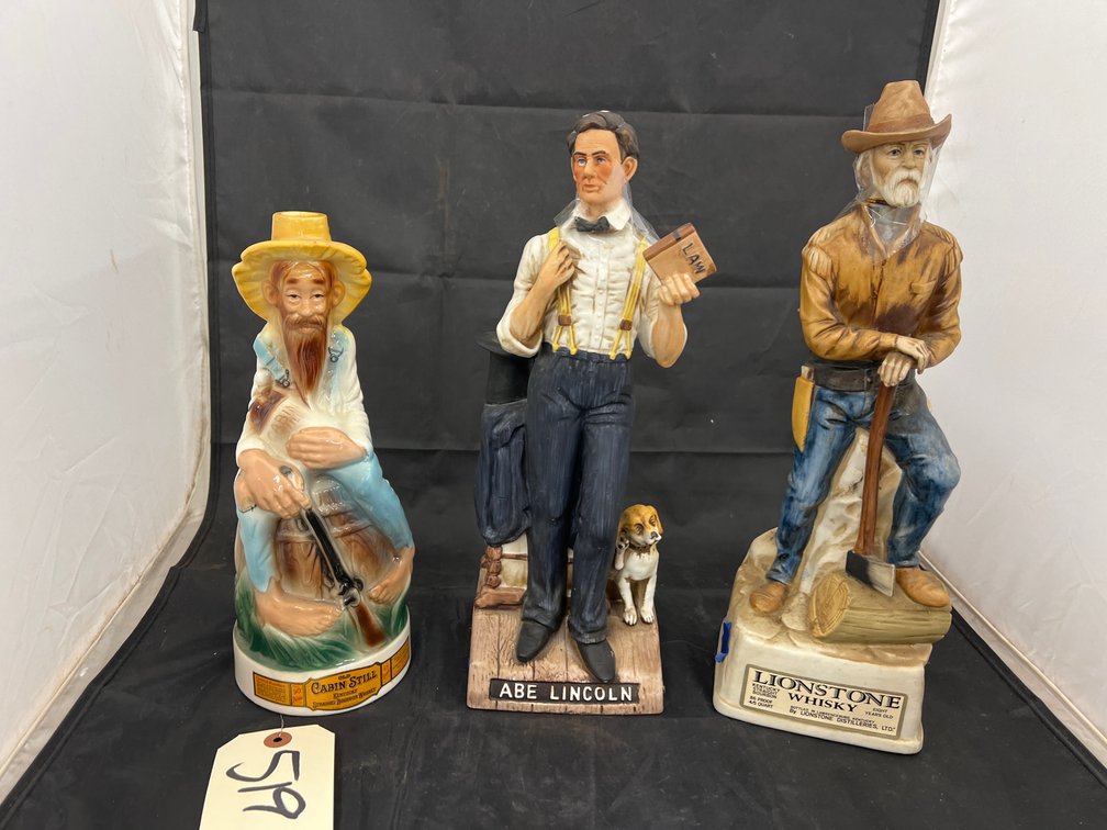 3 - Assorted Whiskey Decanters