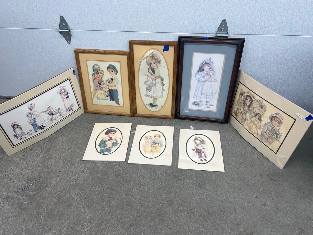 Stack of Framed Needlepoint - Prints & More