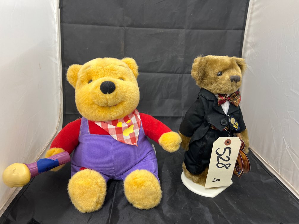 Dex Brass Button Bear & Plush Winnie the Pooh