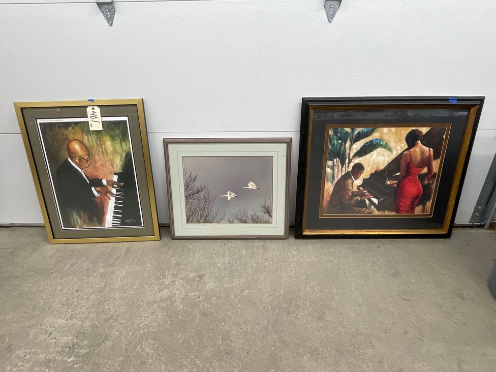 3 Pcs - Assorted Framed Prints