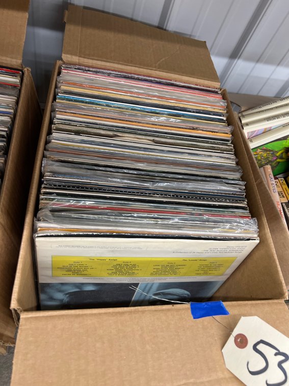 Box of Assorted Vinyl Records