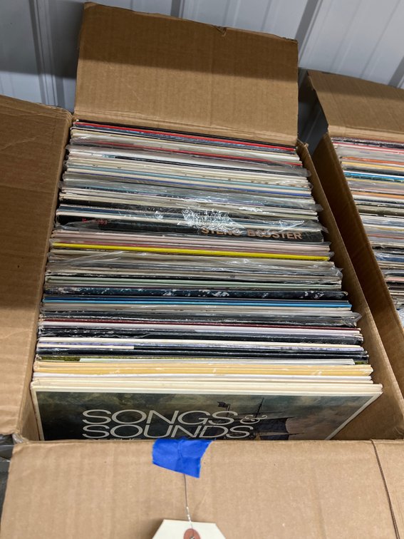 Box of Assorted Vinyl Records