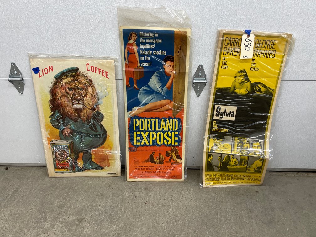 3 Pcs - 2 Movie Posters & Coffee Advertisement
