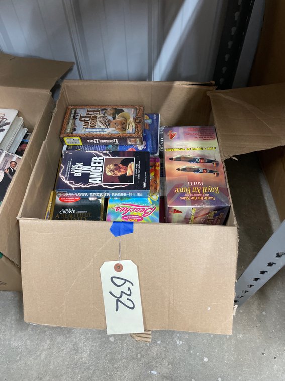 Box of Assorted VHS Tapes