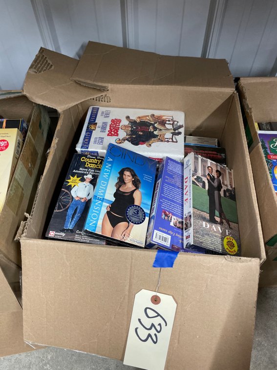 Box of Assorted VHS Tapes