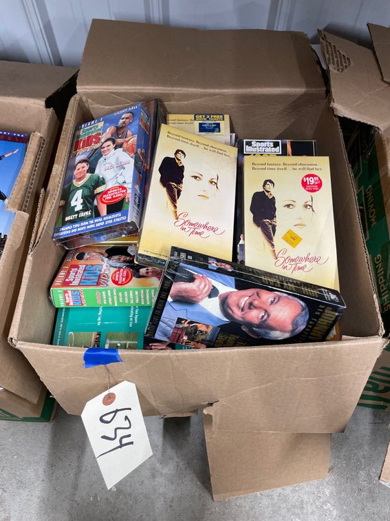 Box of Assorted VHS Tapes