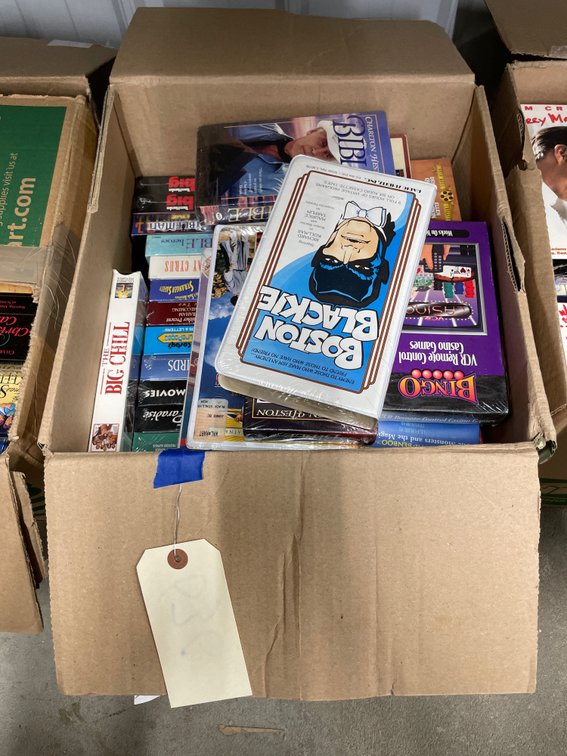 Box of Assorted VHS Tapes