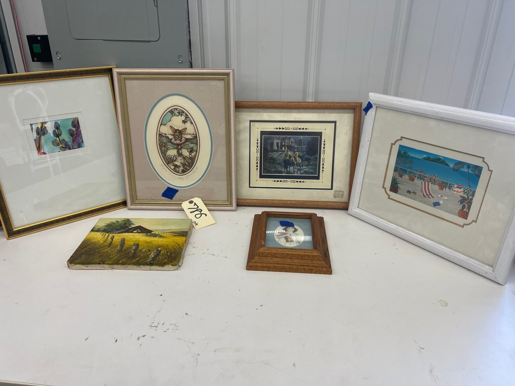 Stack of Framed Prints