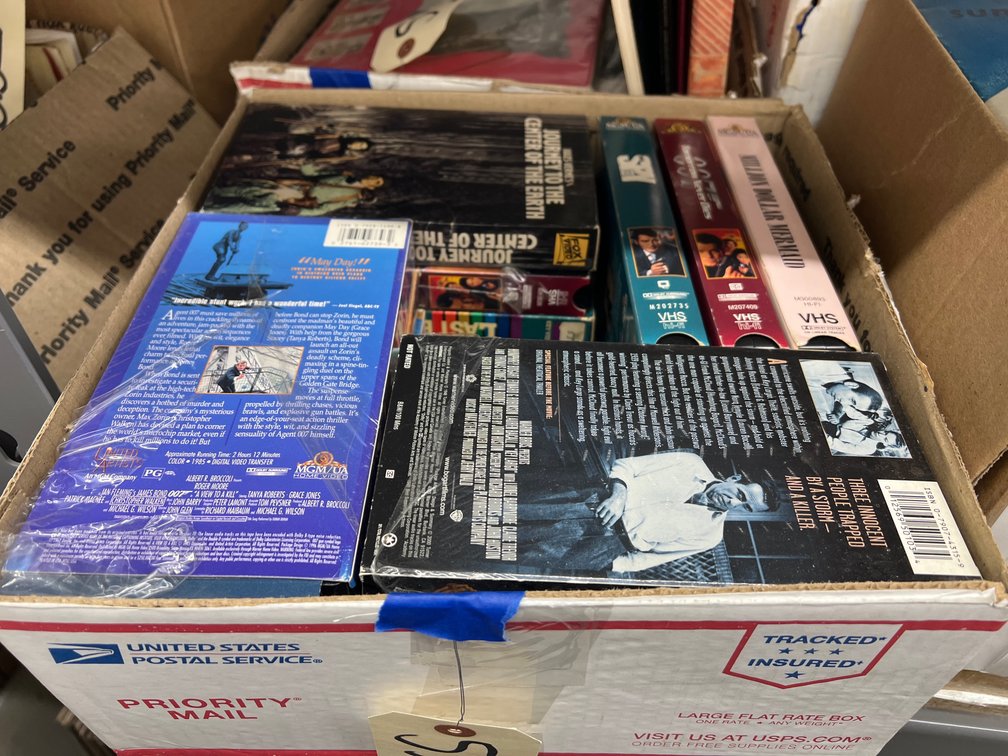 Box of Assorted VHS Tapes