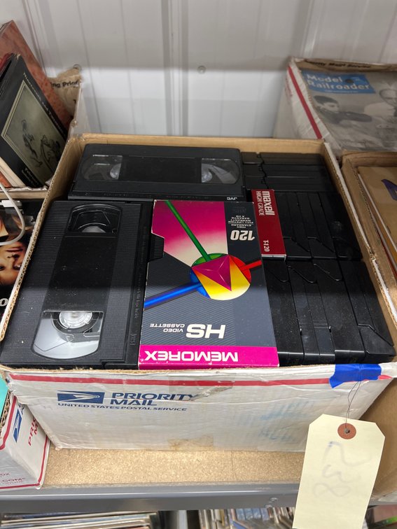Box of Assorted VHS Tapes