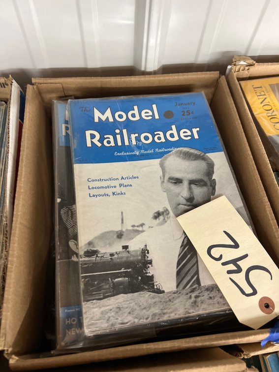 Box of Modern Railroader Magazines