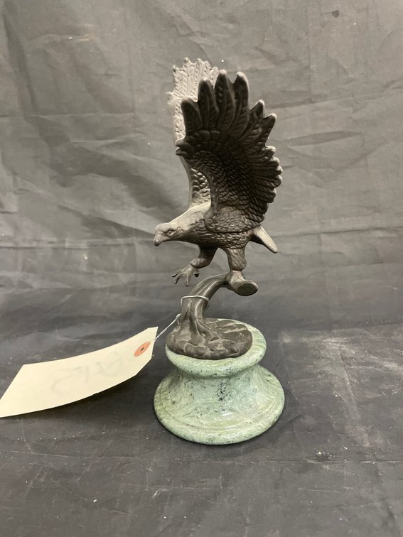 Metal & Stone Eagle Figurine