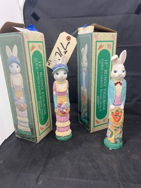2 - Easter Bunny Figurines