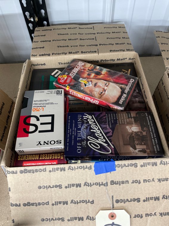 Box of Assorted VHS Tapes