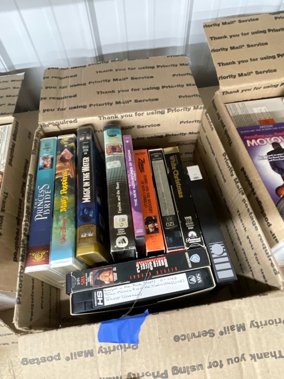 Box of Assorted VHS Tapes