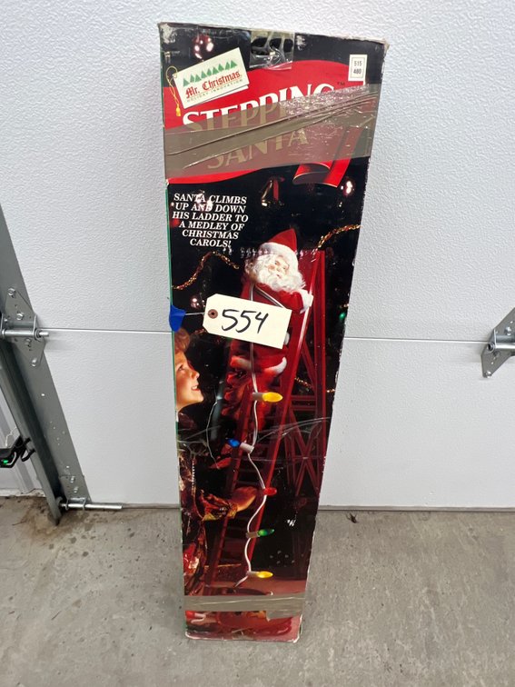 Stepping Santa in box