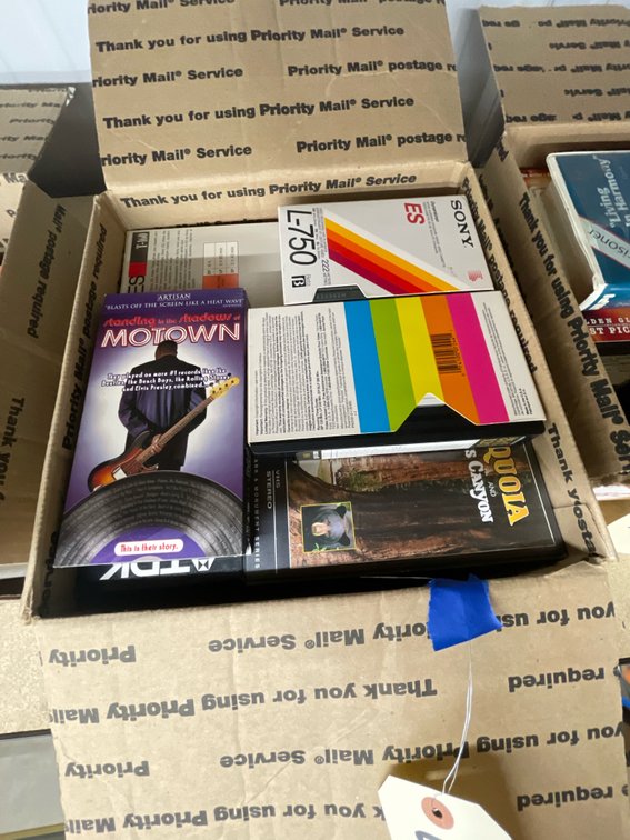 Box of Assorted VHS Tapes